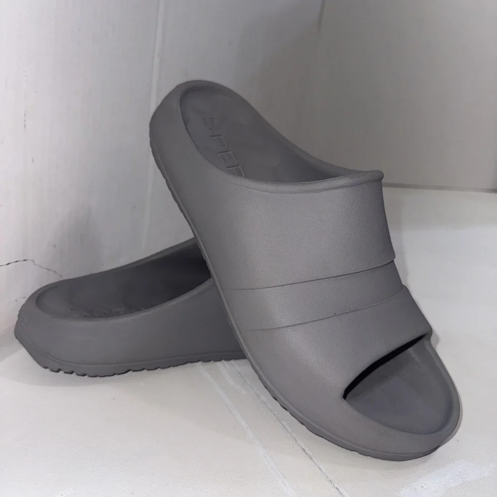 Sperry Windward Float Water Resistant Slide Sandals Gray Slip On Shoes Men's 12